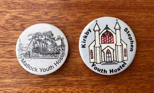 Vintage youth hostel pin - hostel,