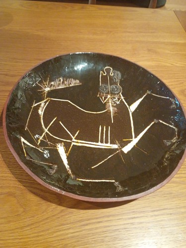 Mid century terracotta charger - century,