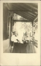 RPPC Two old ladies on porch