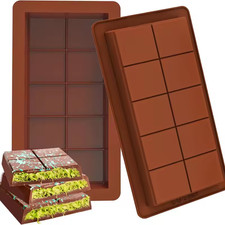 10 Cell Dubai Viral Chocolate Bar Mould Silicone Candy Deep Chocolate Bar UK