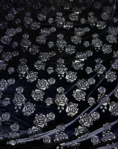 Floral embossed velvet - floral,