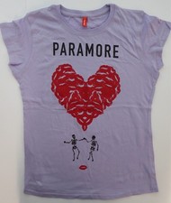 Paramore -Vintage Riot Era Skeleton / Heart Womens 2008 T-Shirt Large *NEW 