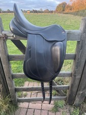 Albion Fabrento Monoflap Adjustable Tree Dressage Saddle 17.5 MW Black Used VGC