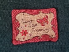 Tapestry Cushion Pillow Case - Never Stop Dreaming Vintage Look Cotton Velvet 