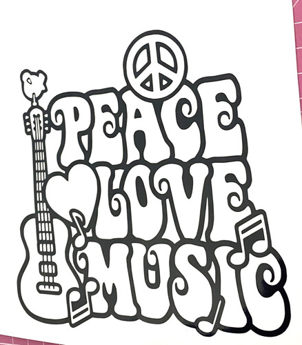 Peace love music - 1x,