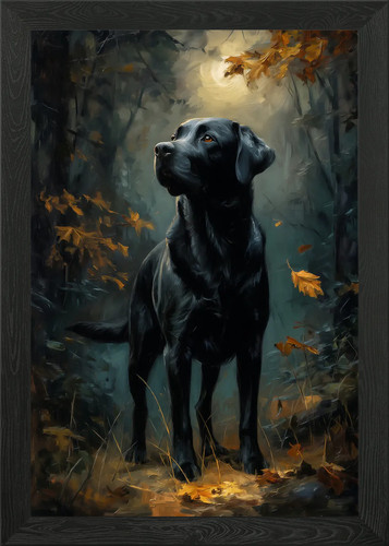 Black labrador autumn - labrador,