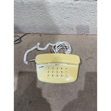 Geemarc Corded Landline Telephone Beige Big Buttons Compact w/ Answering Machine