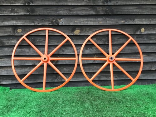 Vintage cast iron wheels - cast,