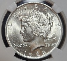 1923-P Silver Peace Dollar NGC