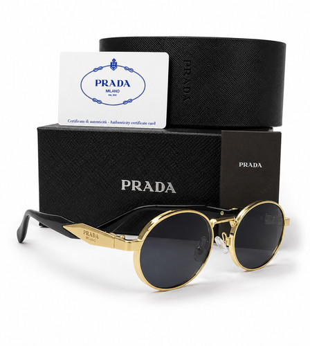 Prada oval gold - prada,