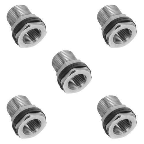 Stainless steel bulkhead - stainless, hose