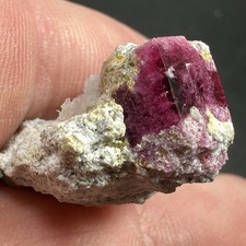 Bixbite Red Beryl Crystal In Matrix Violet Claims Wah Wah Mountains Idaho USA
