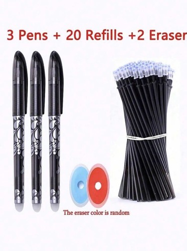 Black gel pens set with - black,