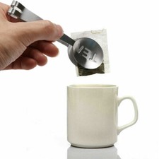 Teabag Squeezer Stainless-Steel | Spoon Shape Stainer Teabag Holder Tong – 12 cm