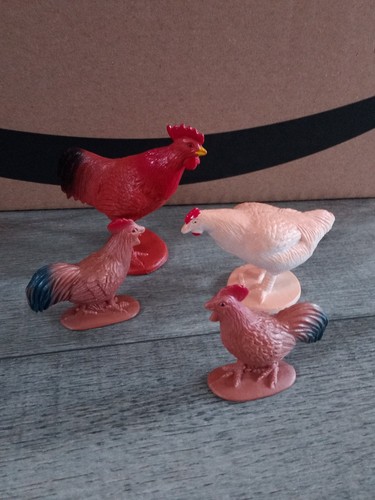 Bundle toy chickens - toy, plastic