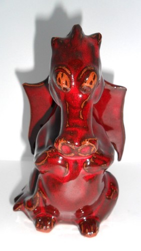 Flambe glazed welsh dragon - glazed,