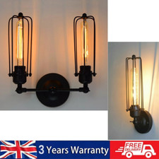 Vintage Industrial Wall Lamp Retro Loft Cage Wall Light Sconce Lamp Fixture UK