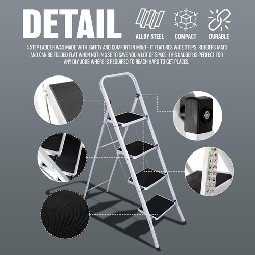 Folding step steel ladder - 4,