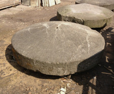 Pair of large Reclaimed Natural Yorkshire stone Pier caps 1.45m Diameter! (322)