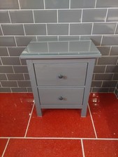 Ikea Hemnes Grey, 2 Drawer Unit  50 Wide By 66cm High And 36cm Deep With Glass.