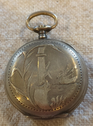 800 silver pond scene - .800,