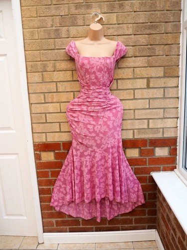 Mika pink floral - , textured