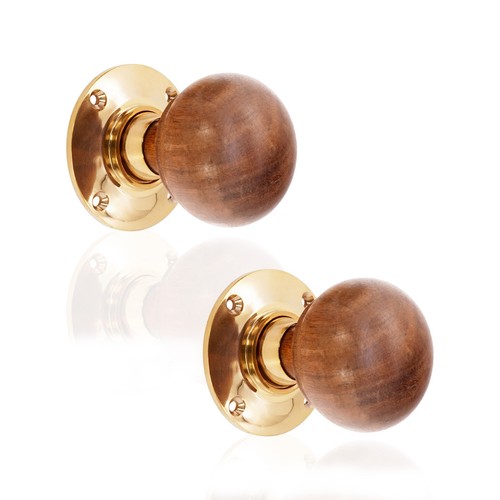 Door knobs rosewood round - round, bun