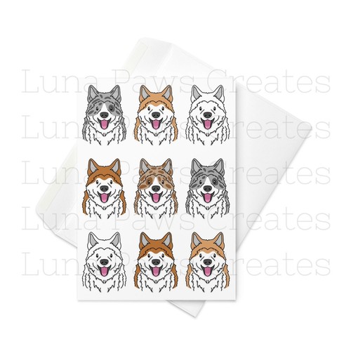 Japanese akita inu card - akita,