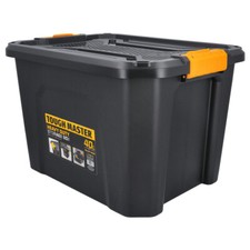 Stackable Plastic Storage Box with Lid 40L Capacity