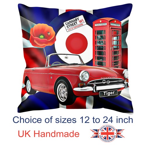 Car art sunbeam tiger cushion - art,
