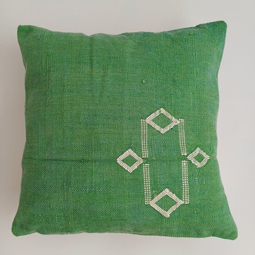 Moroccan cactus silk - silk, cushion
