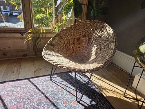 Vintage mid century - mid, wicker