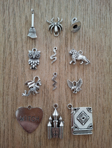 Tibetan silver metal charms - tibetan,