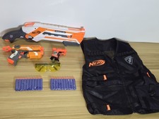 Nerf Gun Elite Bundle Roughcut Shotgun, Firestrike Jolt Pistols + Jacket Glasses