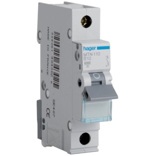 Hager 10a type single pole - type,