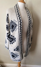 Long Fluffy Cardigan Aztec