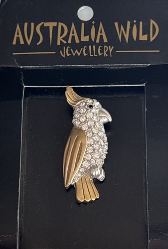 Vintage cockatoo brooch pin - brooch,