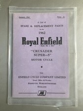 Royal Enfield Crusader Super 5 Spares & Replacement Parts 1962