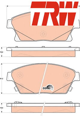 Front brake pads set gdb1847 - brake,