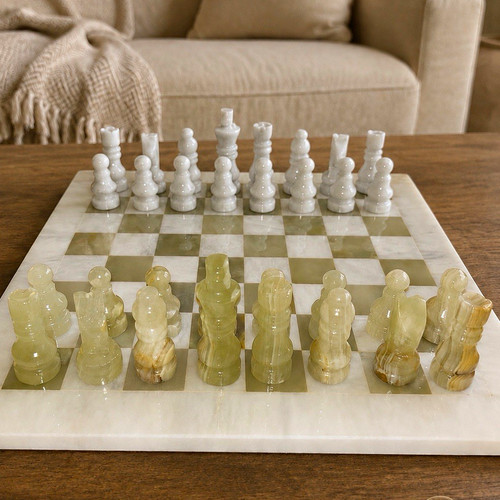 Handmade onyx chess - onyx,