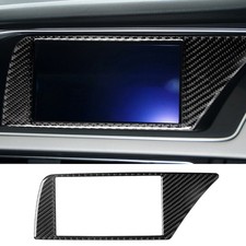 Carbon Fiber Interior GPS Navigator Panel Frame Cover Trim For Audi A4 B8 A5