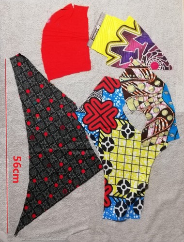 African wax fabric off cuts - wax fabric,