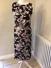 Oasis Floral Midi Dress Size M