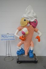 Ice Cream Cone Pavement sign Heavy Fibreglass 2.1m High, MORE AVAILABLE FREE P+P