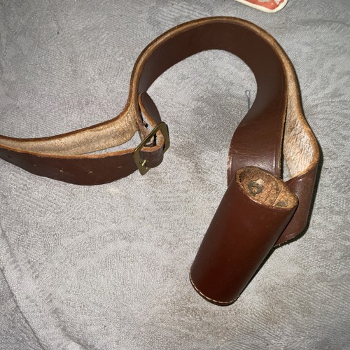 Flag pole holder belt brown - flag,