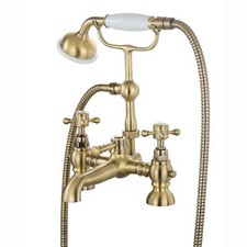 Bath Shower Mixer Taps Camberley Traditional Bathroom Antique Brass ENKI BT3208