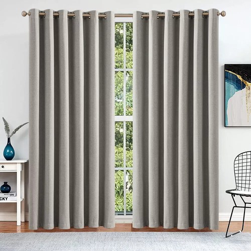 2pcs blackout curtains - curtains, eyelet