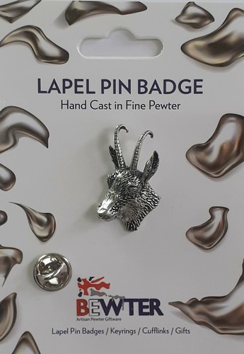 Chamois mountain goat lapel - mountain,