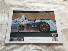 JJ Lehto Champion Audi R8 Motorsport Artist Hand signed LeMans endurance racing