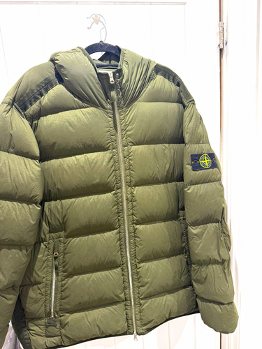 Stone island green puffer - green,